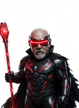 Peepaw in his black and red armour
